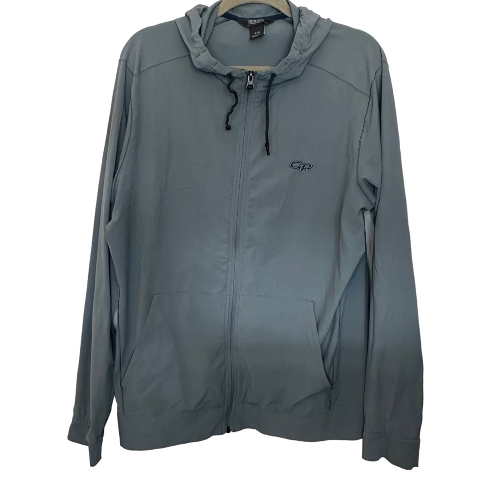 Outdoor Research Mens lightweight Hooded Full Zip Jacket size large